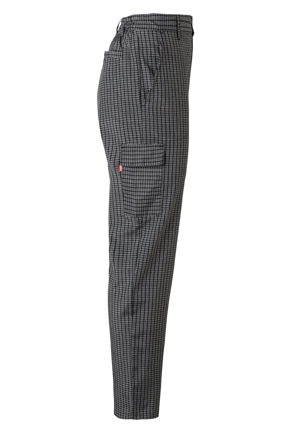 VELILLA Unisex Pantalón De Cocina a Cuadros Multibolsillos Chefs Trousers