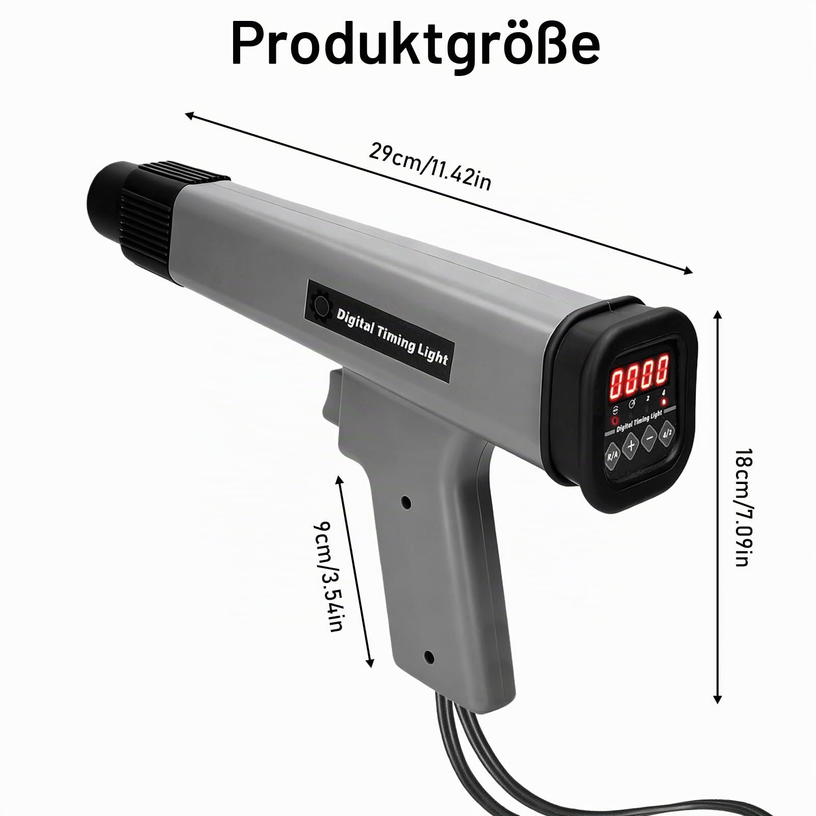 Zündlichtpistole mit LED-Digitalanzeige: 1 Stück Stroboskoplampe 9-16 V Zündzeitpunktpistole mit Robusten Krokodilklemmen für 2-Takt- und 4-Takt-Benzinmotoren, Zündzeitpunkt Erkennungswerkzeug
