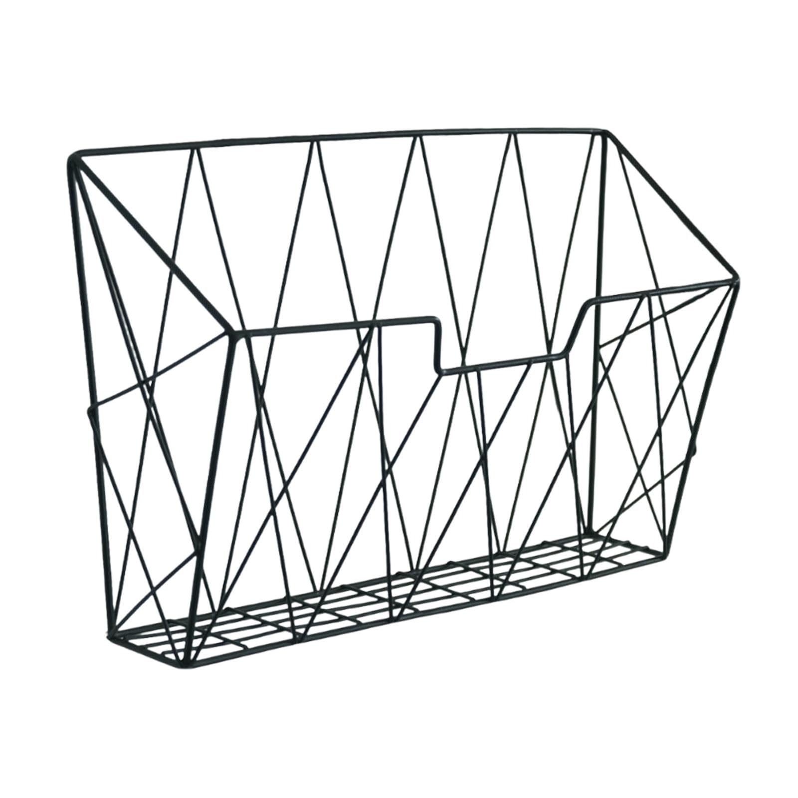 CALANDIS Wall Mounted File Holder Versatile Magazine Rack for Folders Files Documents Black | Magazine Racks | Home Organization | Household Supplies & Cleaning | Home & Garden-picture-15