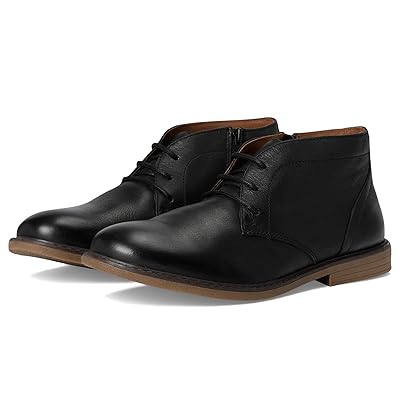 Johnston & Murphy Kids Calder Chukka (Little Kid/Big Kid) Boys Shoes Black Full Grain
