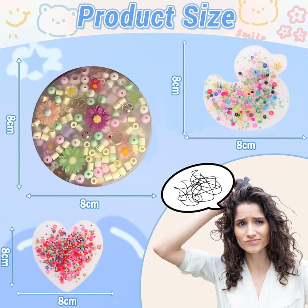 Skin Picking Fidget Toys,3 Stück Skin Picking Spielzeug Silikon Picking Pad Skin Picking Party Sensorisches Spielzeug Anti-Stress Relief Fidget Toy Für ADHD OCD(Herzförmig+Rund+Ente)