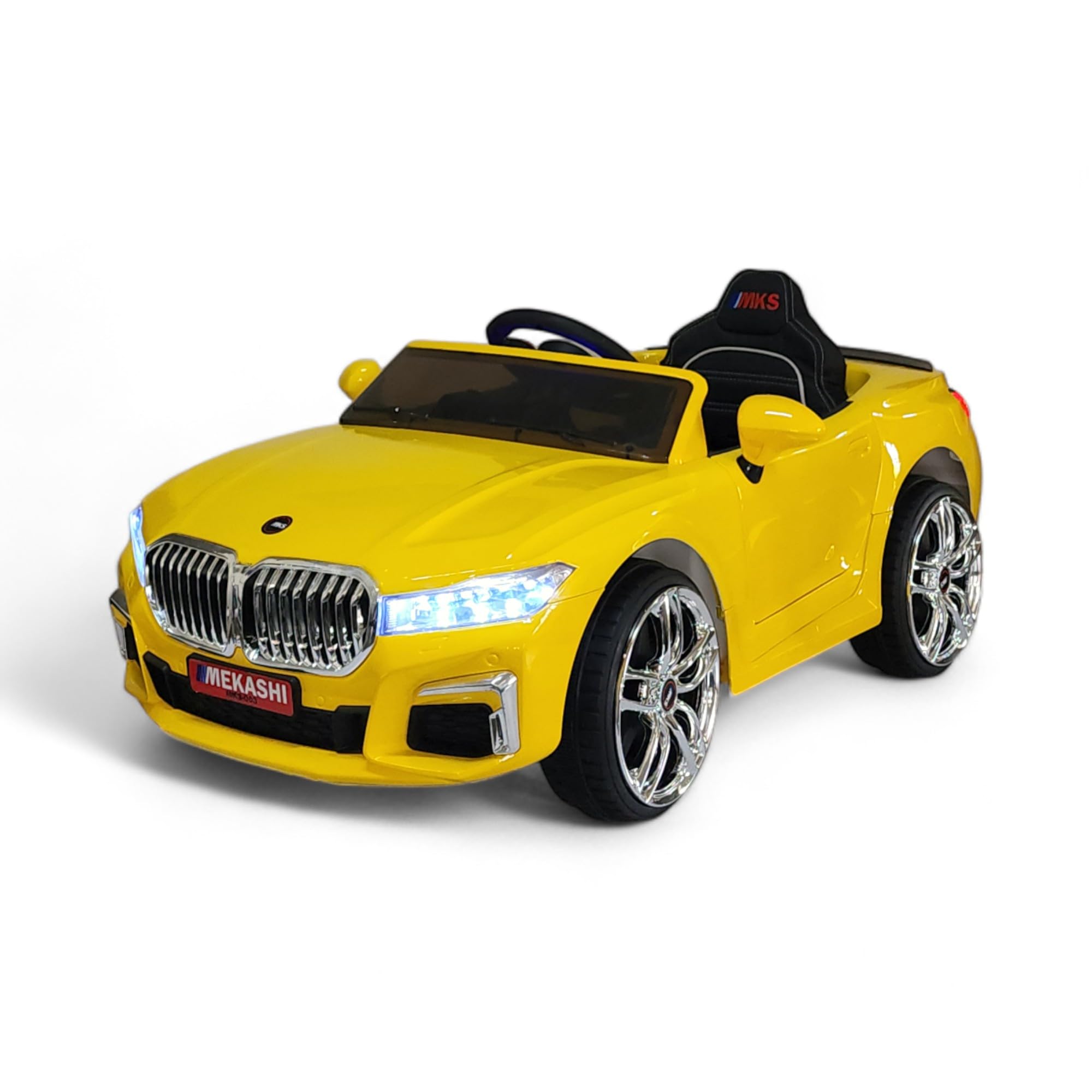 MEKASHI Electric Ride on Car for Kids, Parental Remote, 12V Rechargeable Battery, 3 Speed, LED Lights, Music, Bluetooth, 1 to 7 Years, Swing Function, Long Wheelbase, ISI Mark, MKS003D-Yellow (B0D73S4RYG) Amazon Price History, Amazon Price Tracker