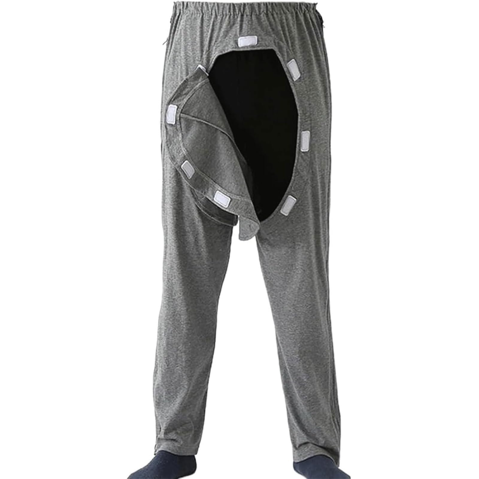 Pantalones desprendibles for pacientes posoperatorios, pantalones deportivos de algodón for enfermería for hombres y mujeres, reutilizables desmontables con cremallera Exfoliantes Suaves