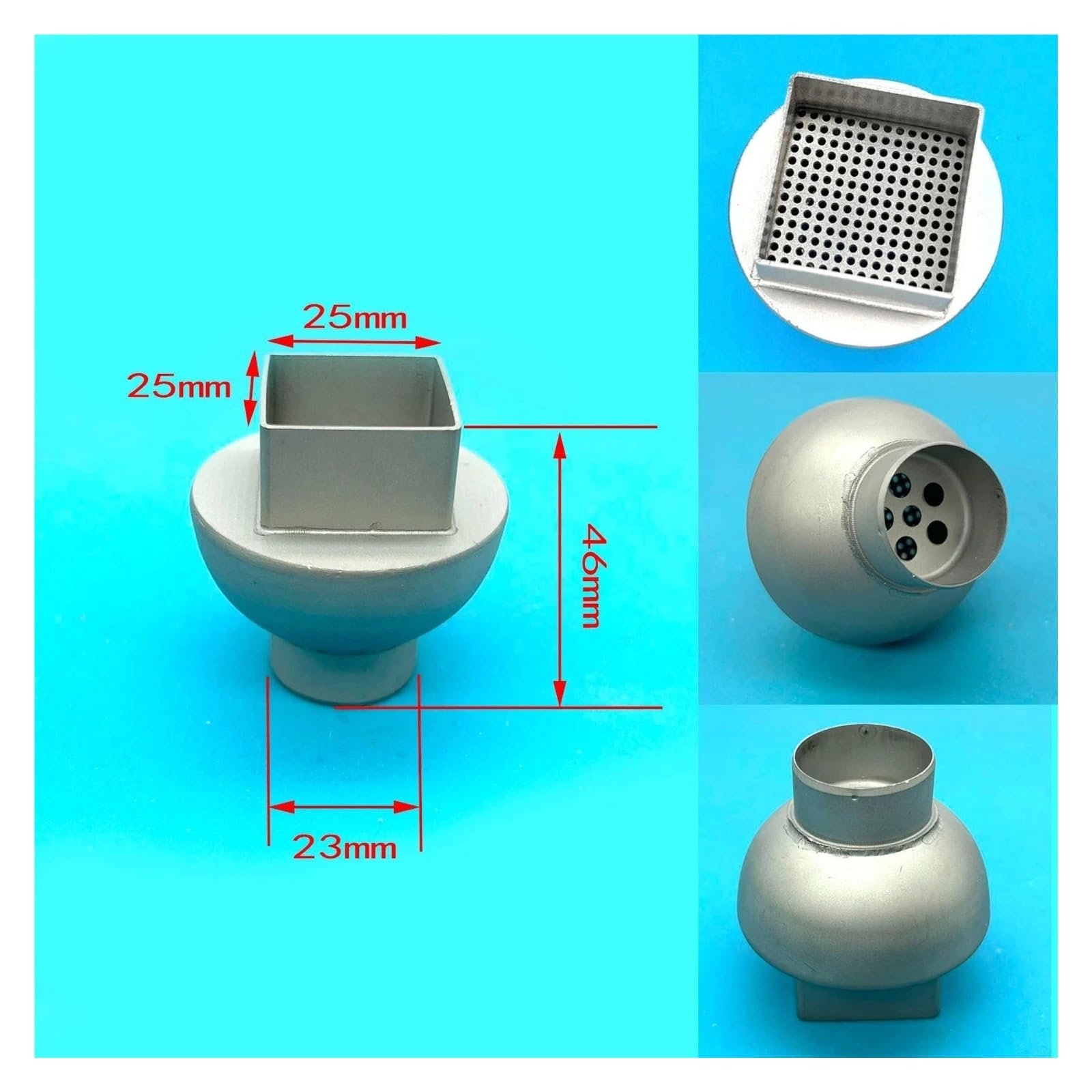 15x15mm 18X18mm 20X20mm 25X25 28x28mm 30X30mm 40x40mm 45x45mm Ugello SMD BGA Pistola ad aria calda for 861DW Stazione di Saldatura(25x25mm)