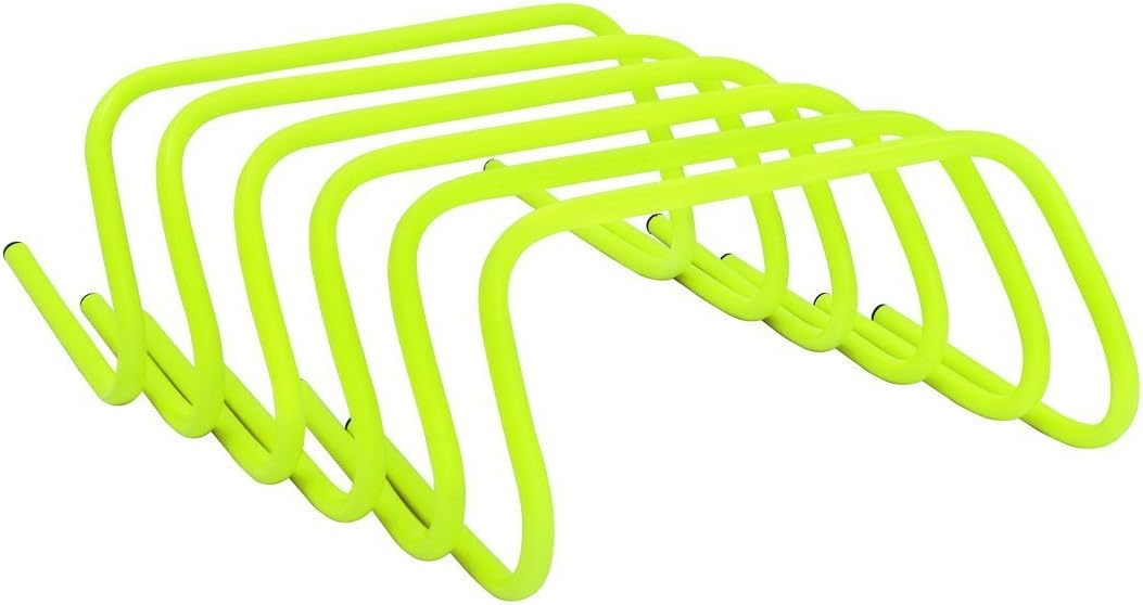 CW Strong PVC Tube Built Agility Hurdles for Field Training and Speed Coordination, 6-Inches (Yellow) - Pack of 6