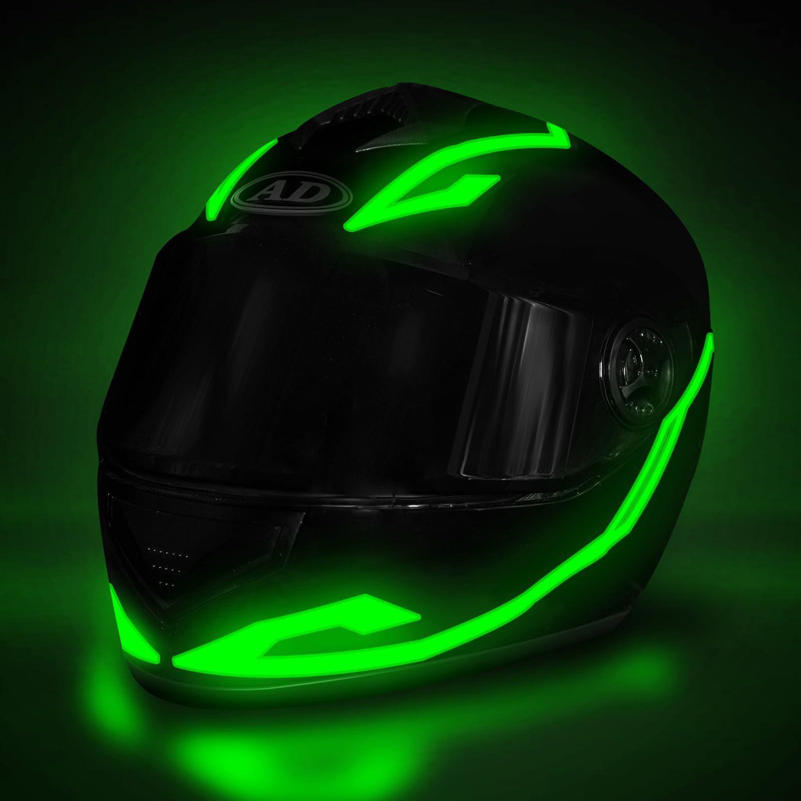 Motorcycle Helmet Light,3 Modes Driving EL Light Strips,Battery Helmet Light Strip,Night Riding Signal Light Decoration Kit(No Helmet)