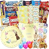Easter Snack Yellow Tin (46 Count) Filled with Candy, Peelable Gummies, Bunny and More, Great Package for Family, Friends, Boys and Girls