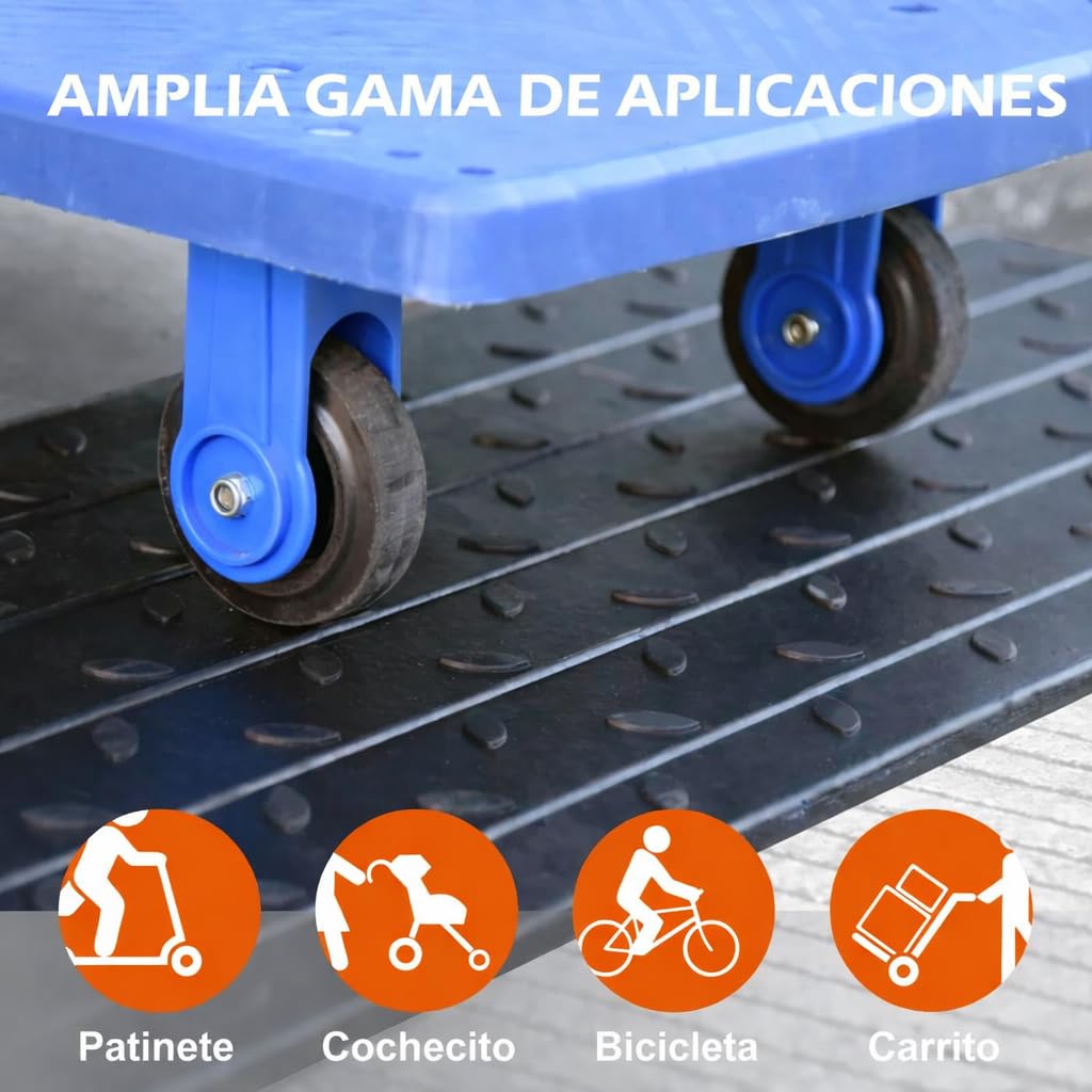 Rampa Antideslizante de Goma para umbral de Puerta con Capacidad de Carga de 998 kg, Rampa Pesada para Bordillo para Sillas de Ruedas, Motocicletas y Tráfico Peatonal (8.9cm H, Piezas, 1)