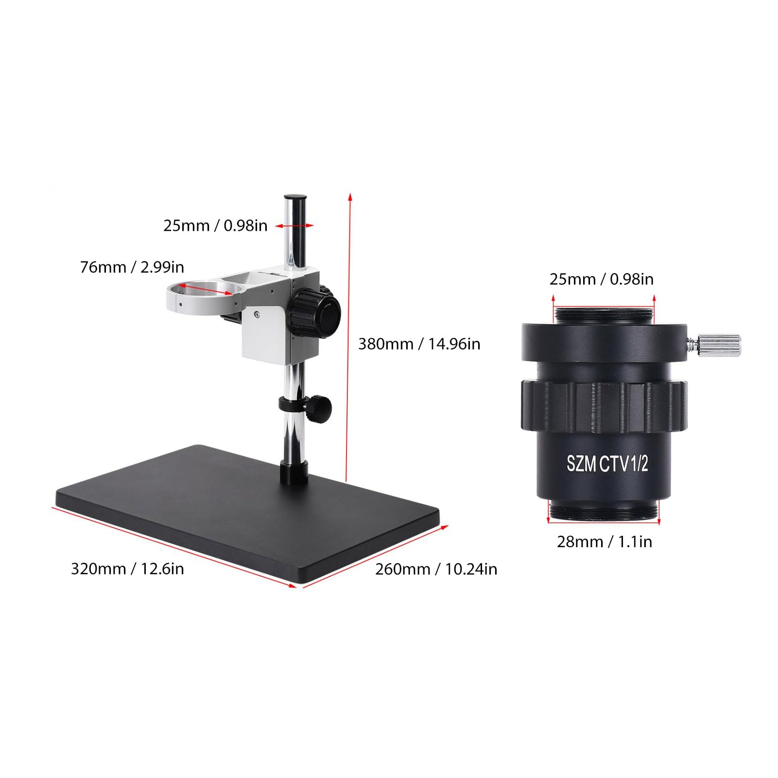 Microscopio Trinocular, Cámara de Microscopio Zoom Digital 7X 41MP 1080P AC100-240V 7X a 45x USB Aleación de Aluminio con Luz LED para Joyería (Enchufe de la UE)
