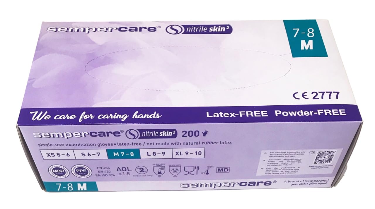 Sempercare Nitrilhandschuhe, puderfrei, mittelblau, 200 Stück bei Günstiger Preis