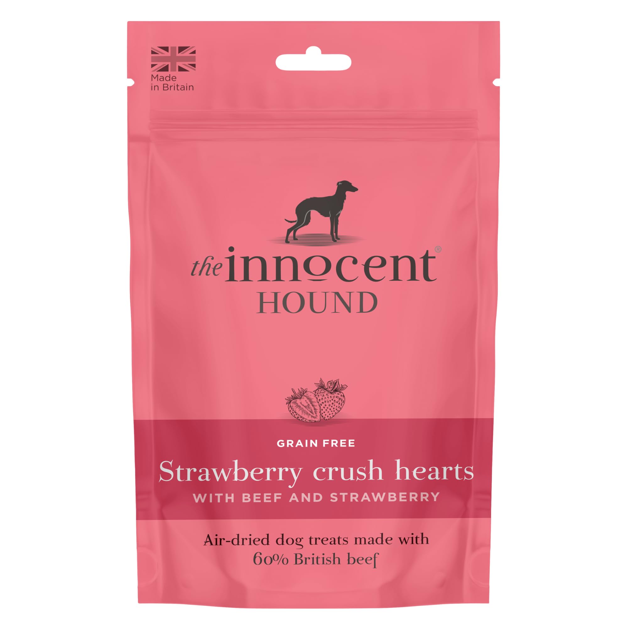 The Innocent Hound Strawberry Crush Hearts, Beef Training Treats (600g)