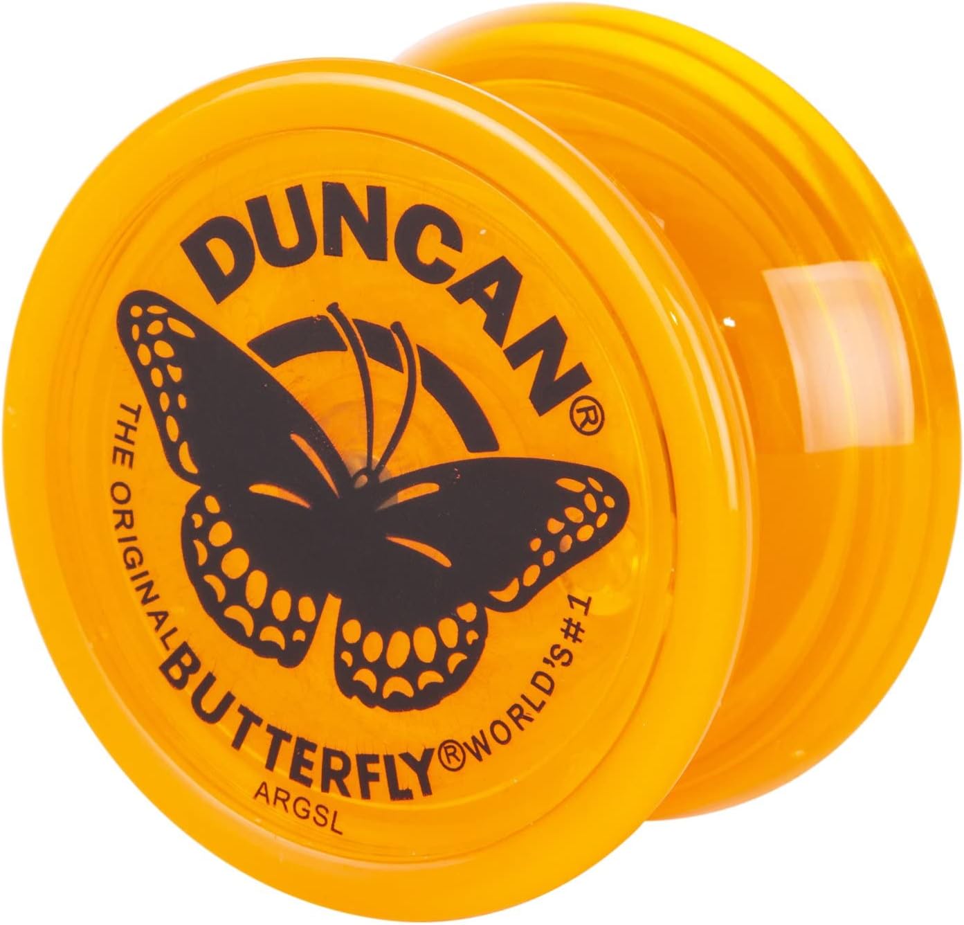 Duncan Toys Butterfly Yo-Yo, Beginner Yo-Yo with String, Steel Axle and Plastic Body, Orange