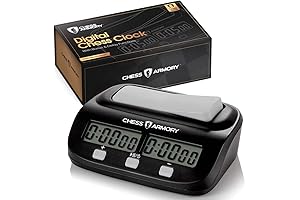 Chess Armory Digital Chess Clock, Portable Timer with Tournament and Bonus Time Features