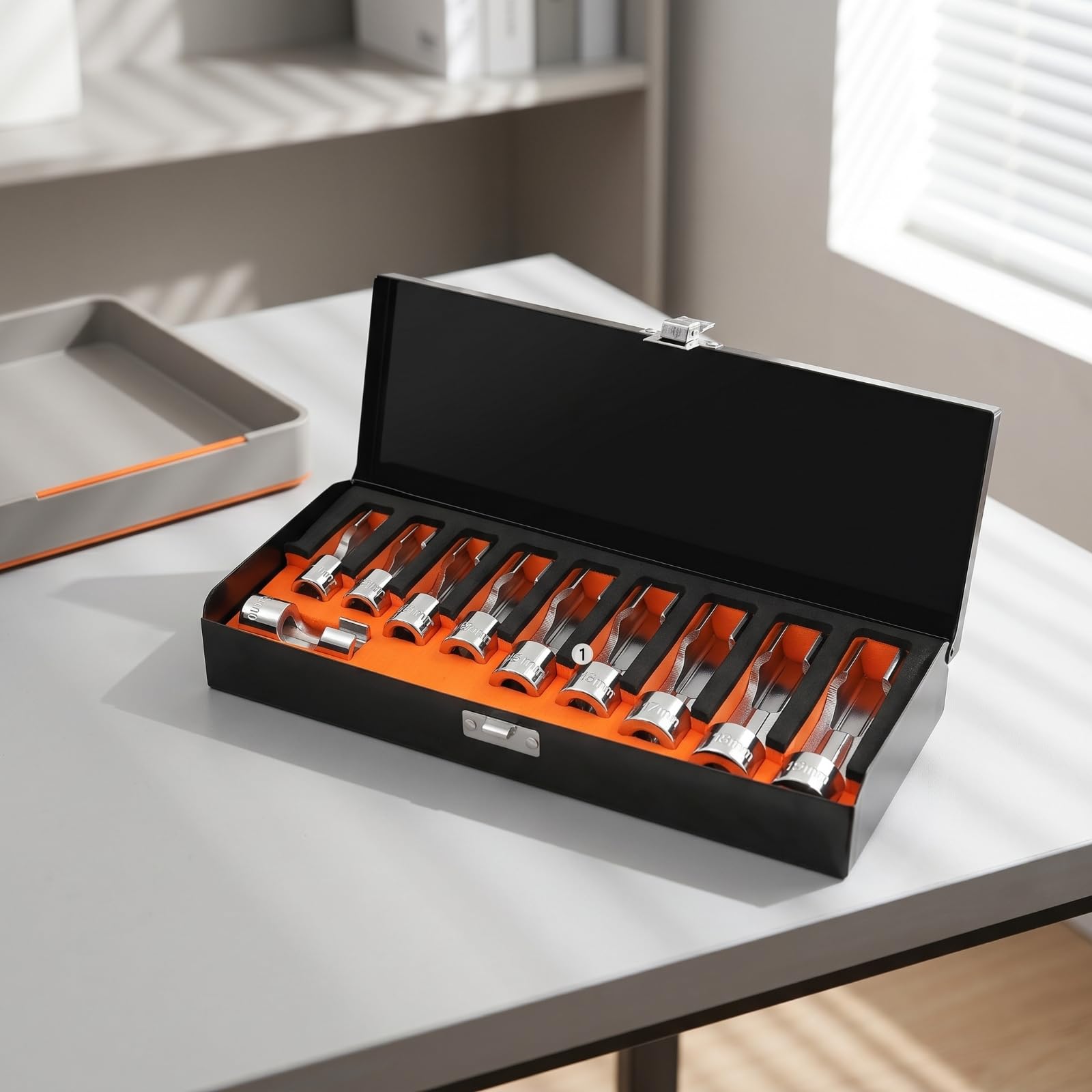 Coffret Clés à Tuyauter Chrome Jeu Clés à Tuyauter Outillage pour Mécaniciens