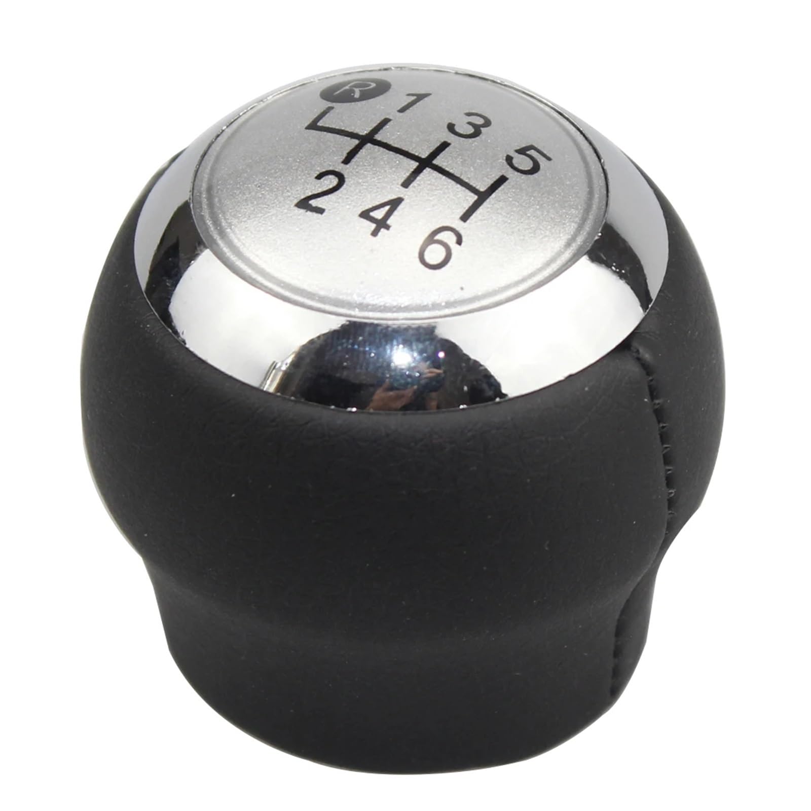 Jeocoai Car Gear knob 5/6 for Speed Car Gear Shift Knob Lever Shifter Stick Handball for Toyota for Corolla(Silver-6-speed)