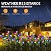 URPOWER Solar Lights Outdoor, 3 Pack Upgraded Realistic Solar Garden Lights Outdoor, Waterproof 7-Color Changing Rose Solar Flower Lights with Bigger Solar Panel for Patio, Garden, Yard Decoration