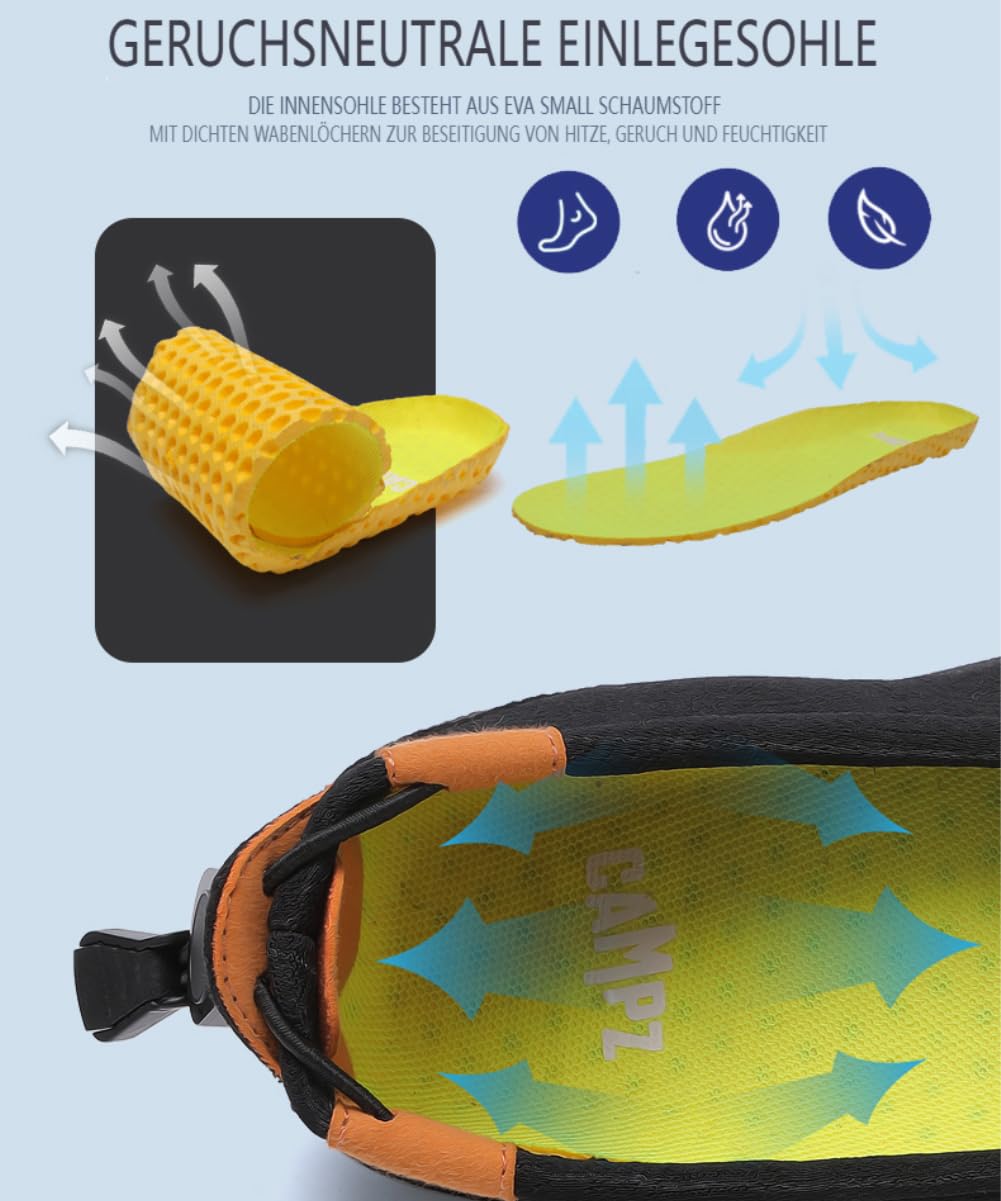OrthoShoes OrthoWalk Summer PRO - rutschfeste ergonmomische Barfußschuh-Sandalen für Damen Herren Orthopädische, Pärchen Strandschuhe für Natürliche Gangart Bequem atmungsaktiv Schmerzfreie Schuhe