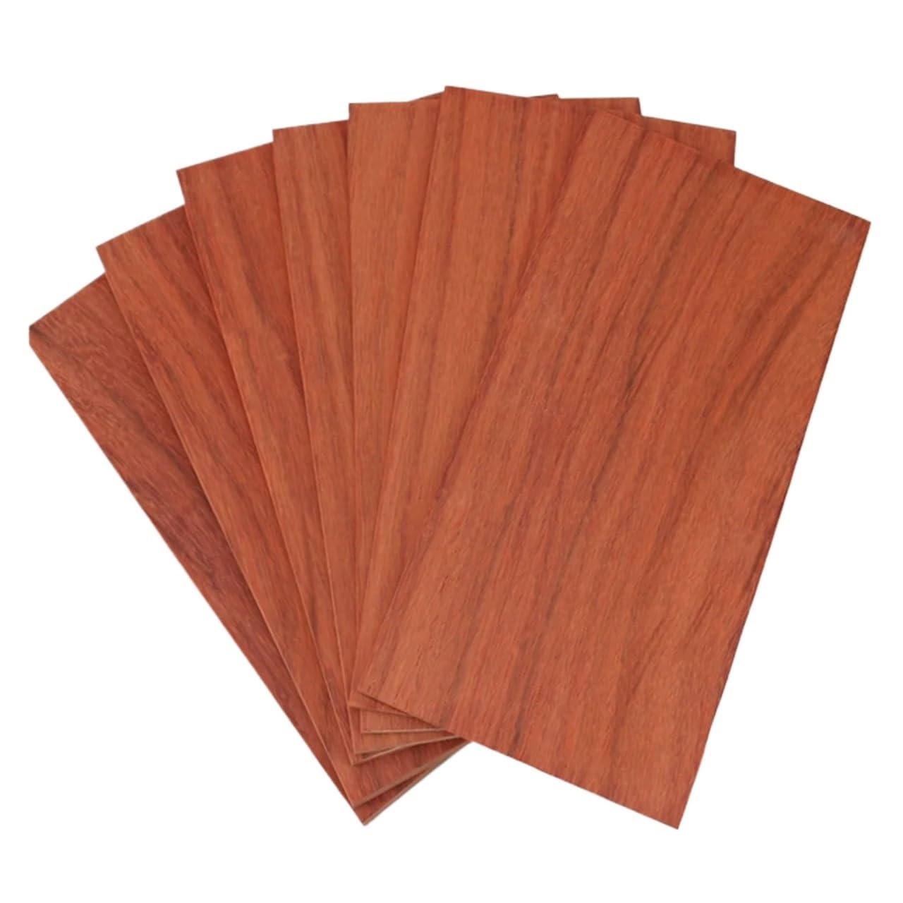 Tablas de madera sin tratar Bloques De Madera Sin Terminar, Tablero De Madera De Peral Rojo, 200 Mm X 100 Mm, Espesores Múltiples, Paquete De 5(5mm)