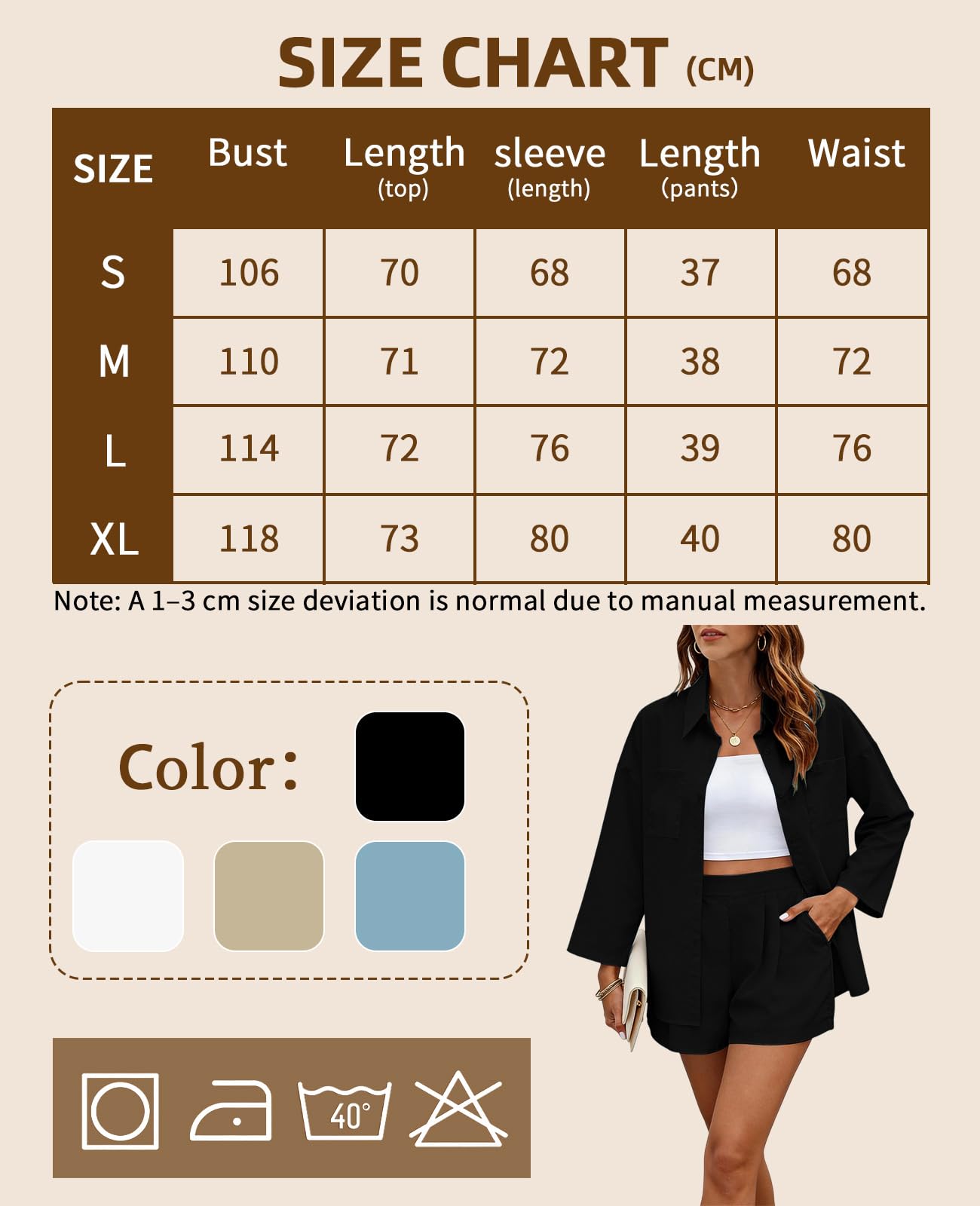 Rayson Completo Donna Casual 2 Pezzi Estivo Camicia a Maniche Corte con Bottoni e Pantaloncini Tuna Donna Abbigliamento Elegante Da Spiaggia Lavoro Vacanza