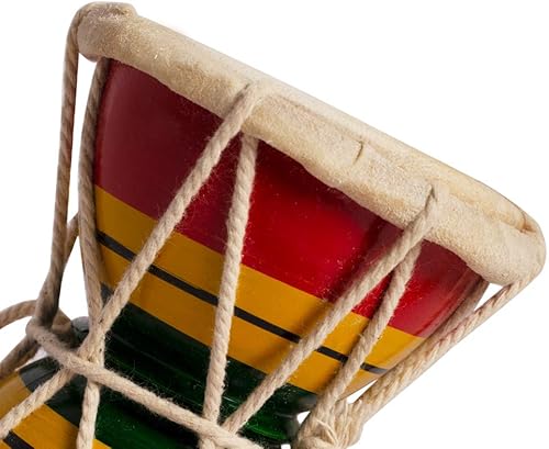 Miniatura 5 de Hecho a mano de madera y cuero clásico indio folk dumroo damroo damaru mano batería percusión decorativa coleccionable Showpiece Instrumentos