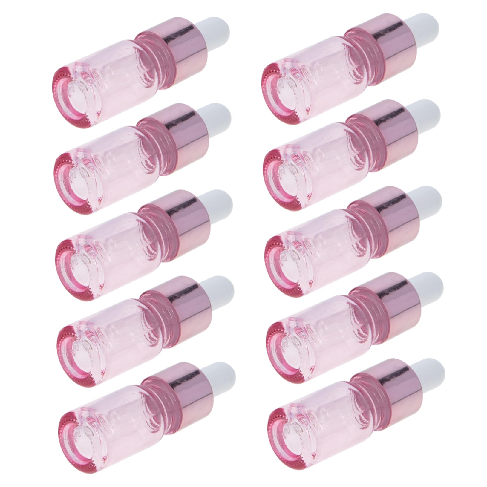 MAGICLULU Roségoldene Glas Tropfflaschen 5ml 35 Stück für Kosmetik | Wiederbefüllbar, Fein Verarbeitet, Sichere Nutzung, Praktisch für Reise und Tägliche Pflege