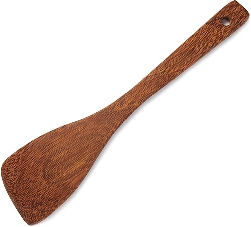 (13 x 3.1 pulgadas), espátula de madera para utensilios de cocina antiadherentes, juego de utensilios de madera para cocinar, espátula inclinada de