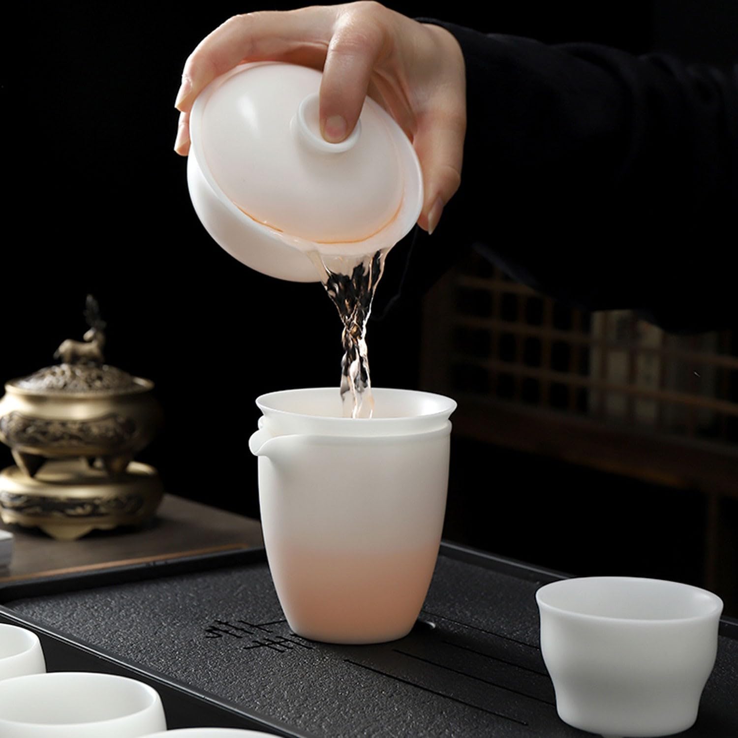 名品氷翡翠磁器中国茶器セット