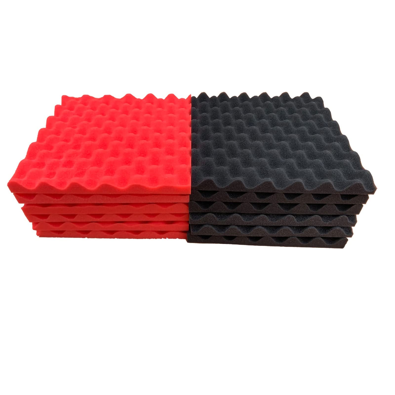 STCK 12 x Planchas de Espuma acústica,Acolchado Insonorizado 2-5cm Grueso,Espuma Insonorizadora,absorción de Sonido,Alta Densidad Paneles Acústicos para Cajas,Estudios de Grabación,Oficinas(30x30)