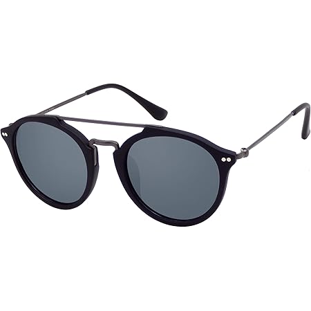 La Optica B.L.M. UV400 CAT 3 Unisex Damen Herren Sonnenbrille Pilotenbrille Rund Doppelbrücke ...