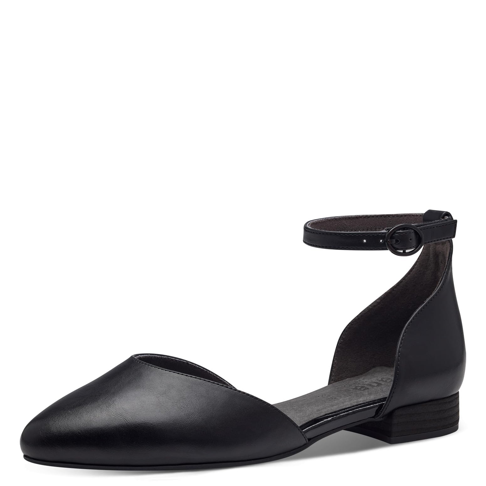 Jana Women’s Ballerinas with Adjustable Strap Vegan, Black, 4 UK