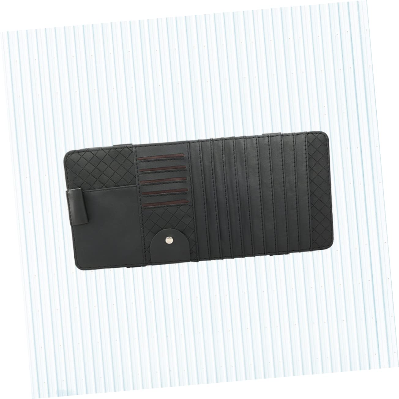 ibasenice 2 Stücke Sonnenblende Lagerung Organizer Fahrzeug Lagerung Tasche Stift Slot Leder Organizer
