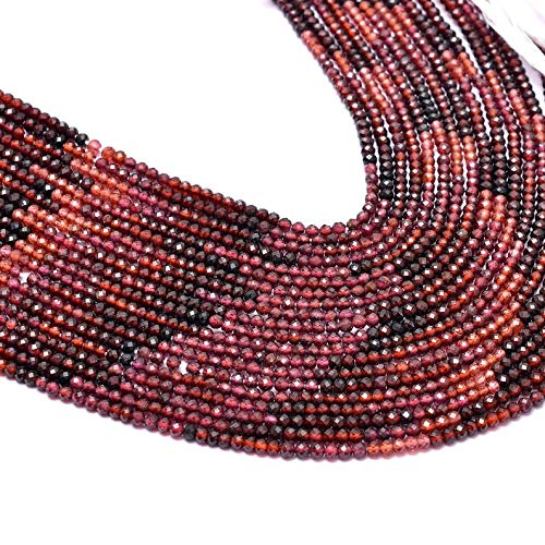 Perles de grenat véritable sans défaut de perçage pour enfilage de bijoux fluide