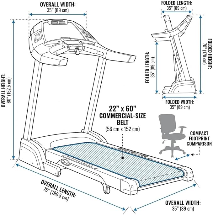 Caminadora Plegable Eléctrica 2.5 hp con Inclinación Negra miniatura 3