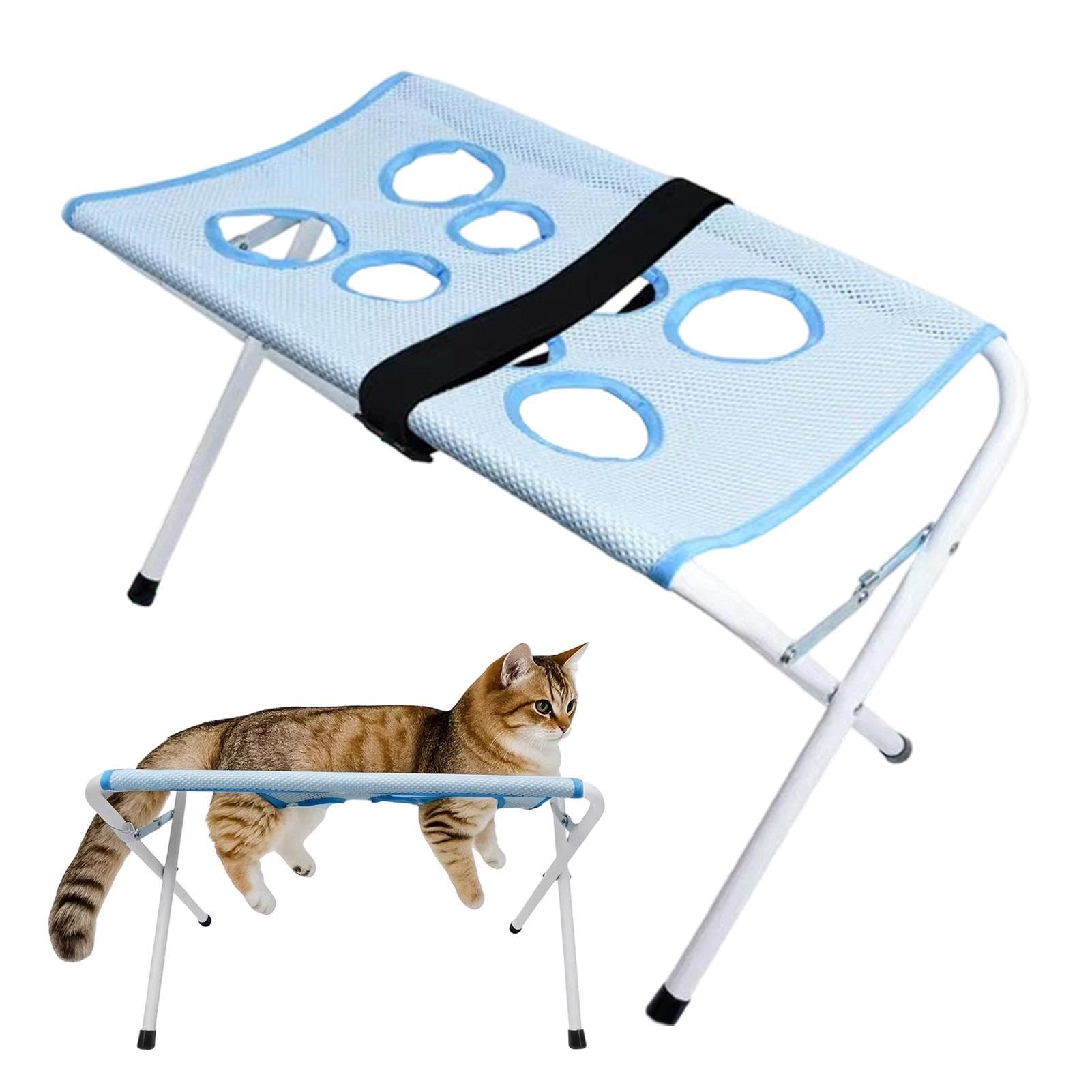 Amaca Toelettatura Gatti Tavolo Rete Traspirante 8 Fori | Contenimento Cane Taglio Unghie per Animali Cuccioli Razze Piccole Medie Bagno Domestico Toelettatura Cura Unghie