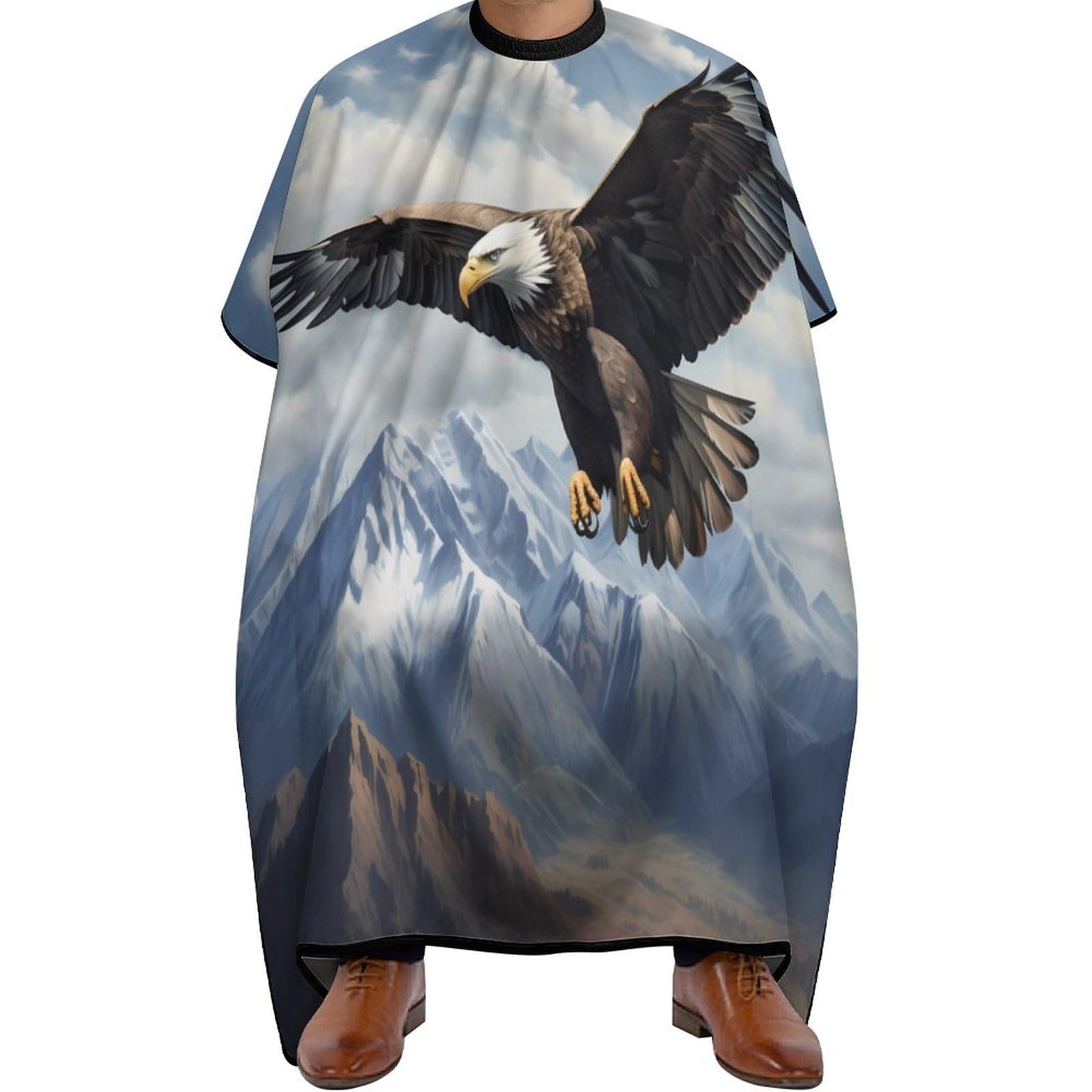 Flying Bald Eagle Hair Cutting Cape for Men Women Waterproof Barber Cape Adjustable Salon Haircut Capes
