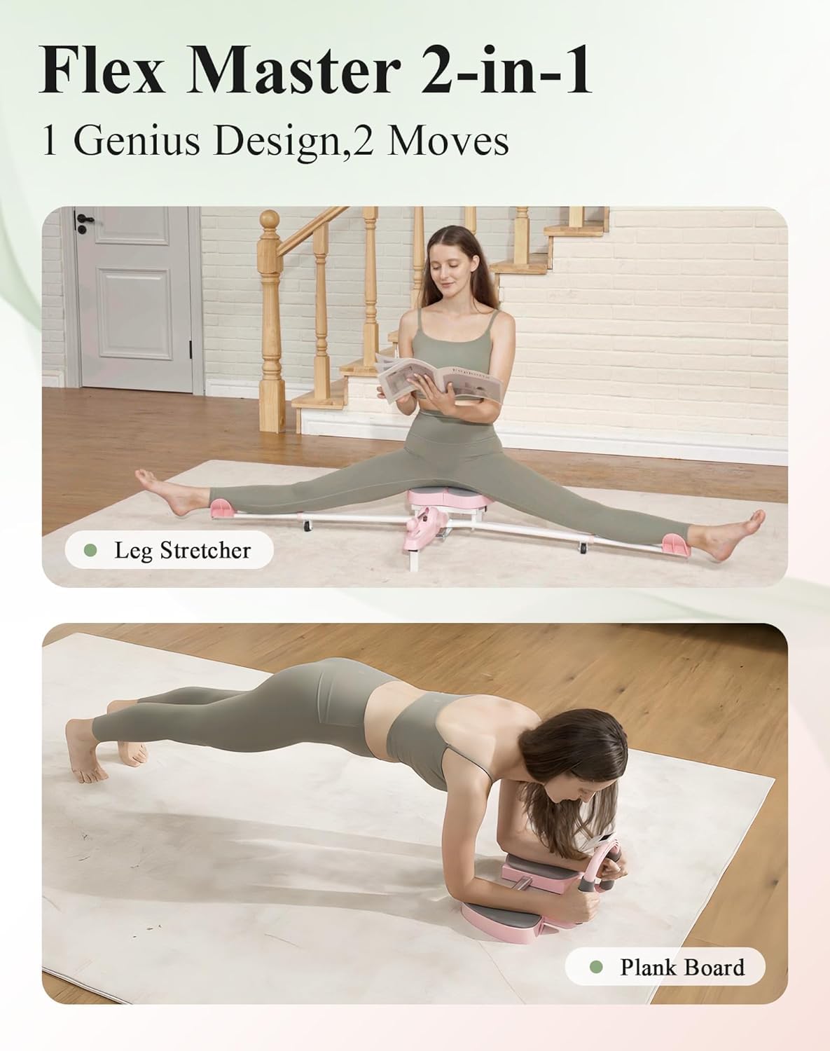 Beinstrecker Split, 0-180° Split Stretching, Tragfähigkeit 200 kg, Beinspreizstange für Fitness, Tanz, Yoga