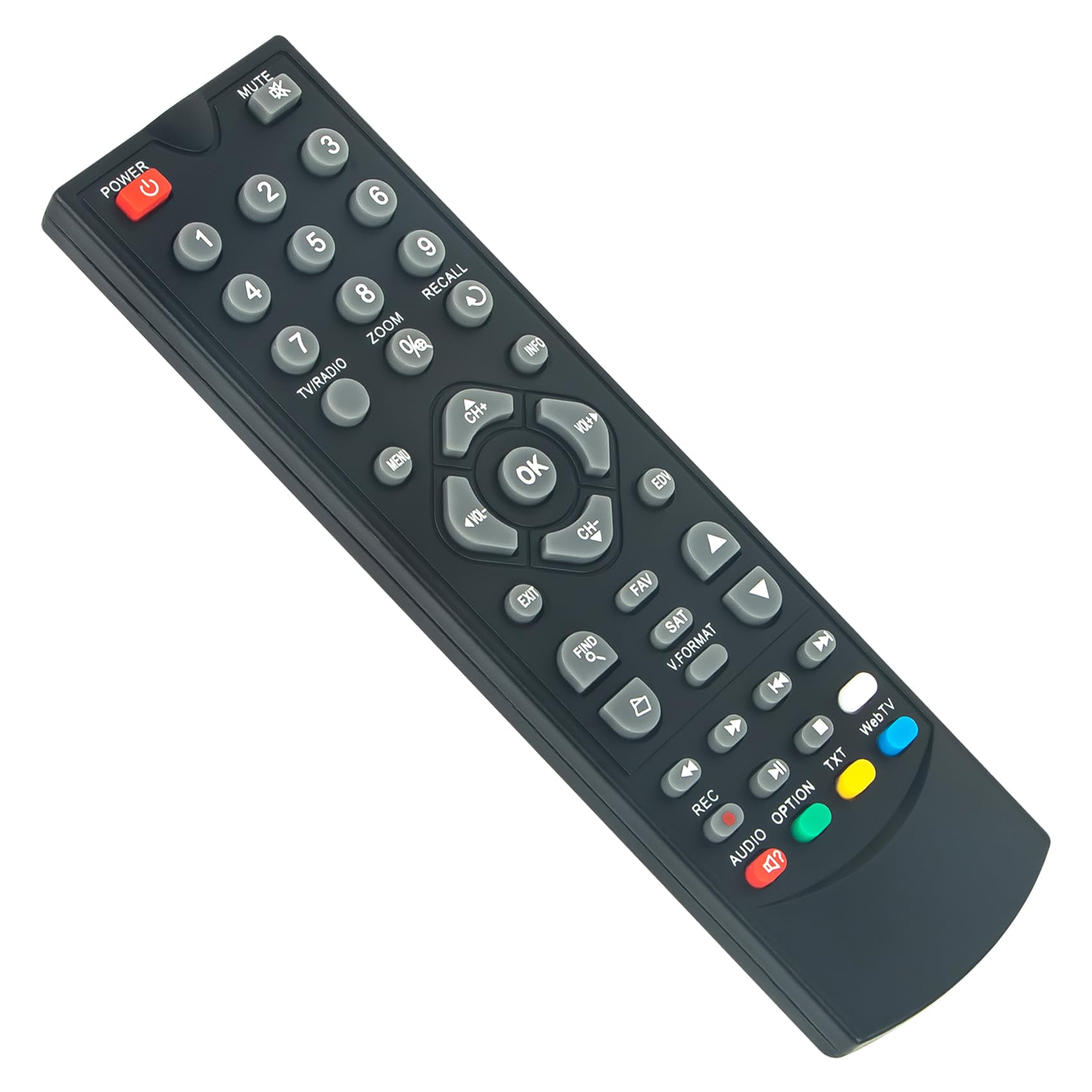 Telecomando Sostitutivo AULCMEET Per Decoder Edision: Progressiv, Hybrid, Triton, Proton T265, Proton LED E Altri