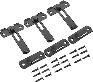 Uonlytech 3 Sets Stainless Steel Flip Lock Pulls for Cabinets Barn Door Handle Cabinet Door Handles Closet Handle Flip Over Door Flip Door Lock Gate Flips Locks Door Lock Latch Flips Latch