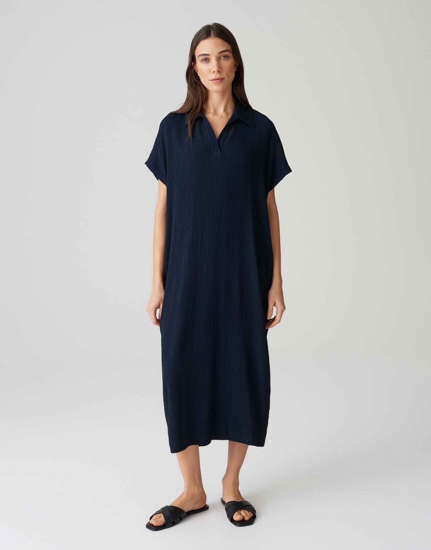 OPUS Damen Midikleid | Midikleid WANNI aus Viskosemix mit zarter Struktur