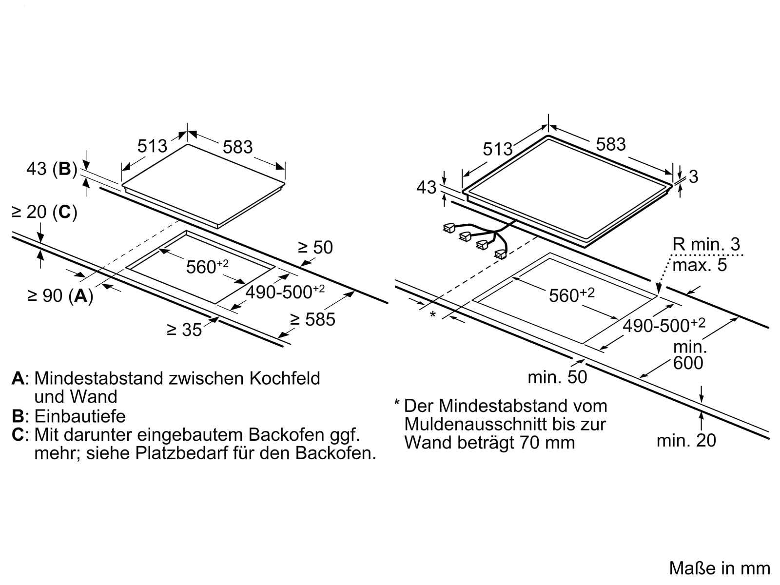 Constructa CX5HS606 Einbauherd Set CH3M00052 Glaskeramikkochfeld CM323052