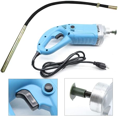 Yunrux - Vibrador eléctrico para hormigón (1,5 m, 1,3 kW ...