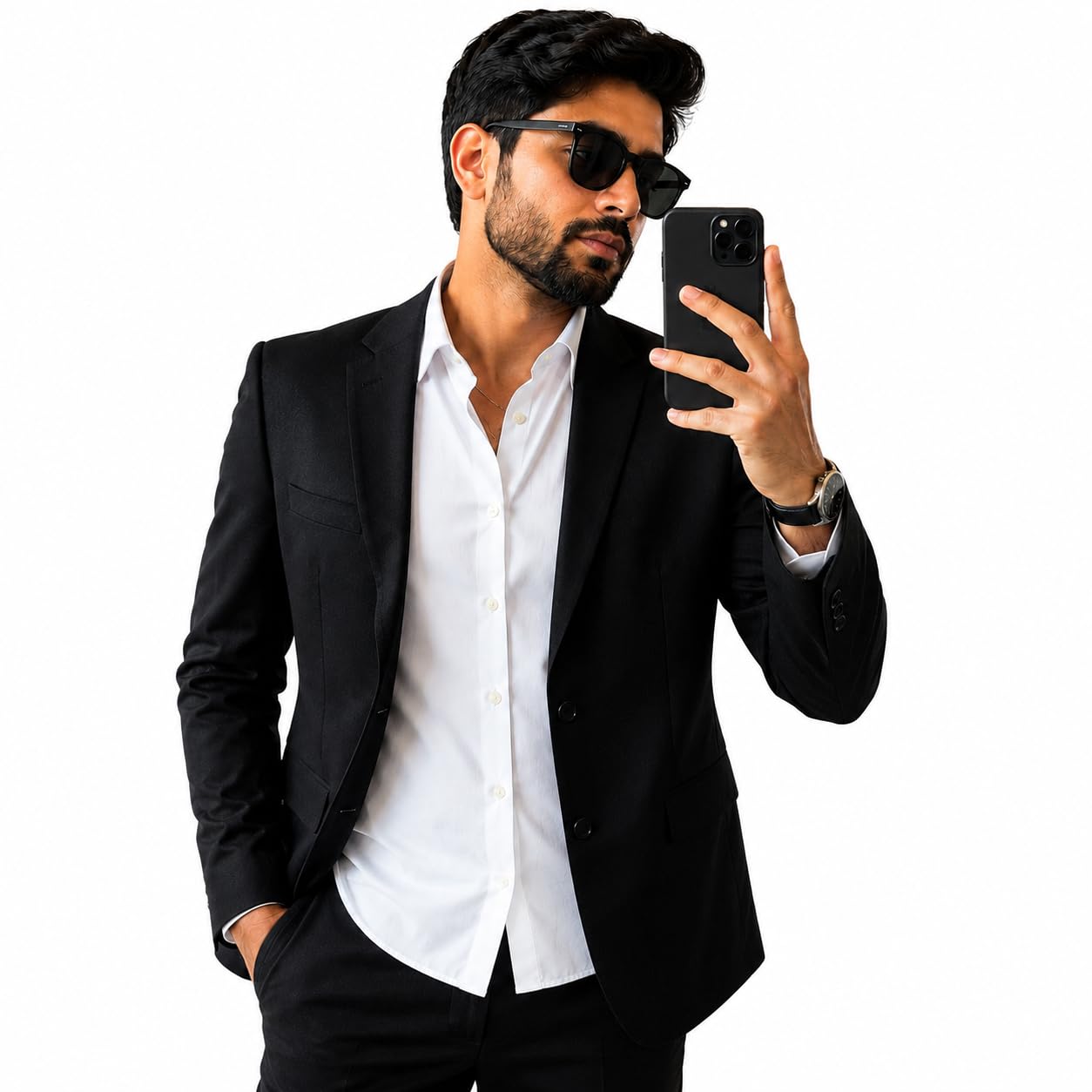 Men's Black Slim Fit Two-Piece Formal Suit-picture-27