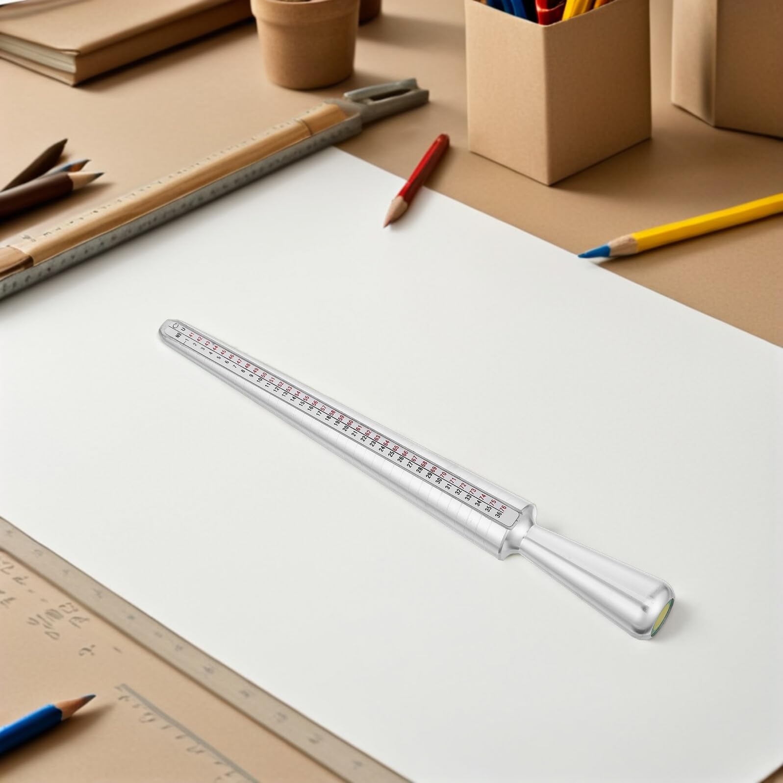 Veemoon Kit Mandrino per Anelli in Metallo Misuratore di Anelli Preciso Strumento per la Misurazione e Riparazione di Gioielli Set Professionale per Hobbisti e Creatori di Gioielli