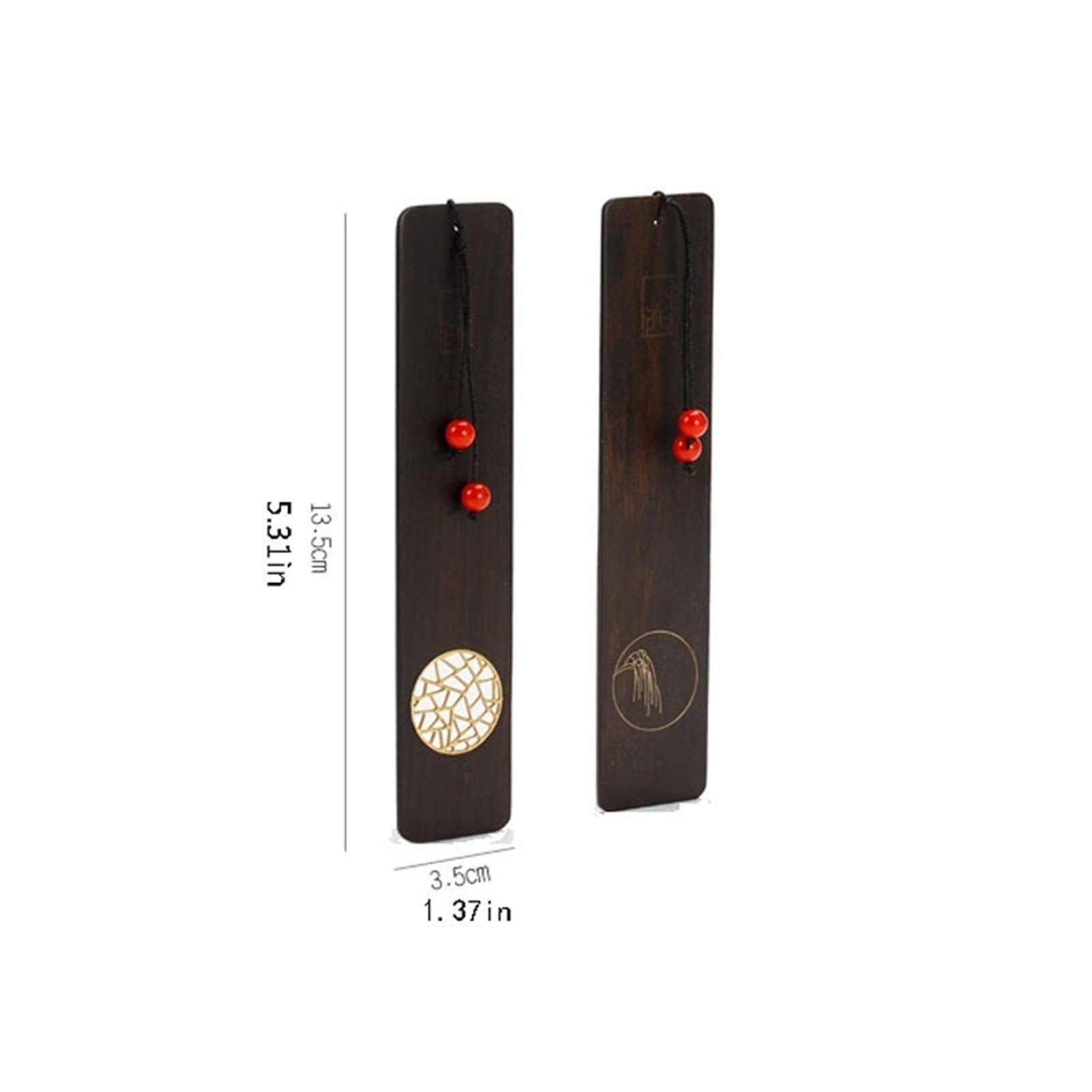 Śliczne Zakładki 2 Sztuk Chiński styl Retro Handmade Bookmarks, Creative Copper Inlay Drewniane Hollow Sandalwood Bookmark Zestaw, Business Prezent Wyjątkowe Prezenty