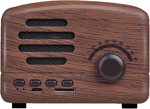 Altavoz Bluetooth retro, altavoces Bluetooth portátiles de graves fuertes, estilo clásico, lindo altavoz inalámbrico de estilo clásico antiguo para