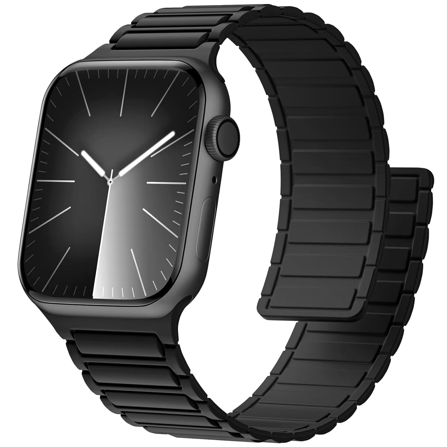 VEMIGON Silicone Magnetic Watch Band Compatible with Apple Watch Straps 49mm 46mm 45mm 44mm 42mm 41mm 40mm 38mm Men Women, Sport Solo Loop for iWatch Series 10 9 8 7 6 5 4 3 2 1 SE2 SE Ultra2 Ultra