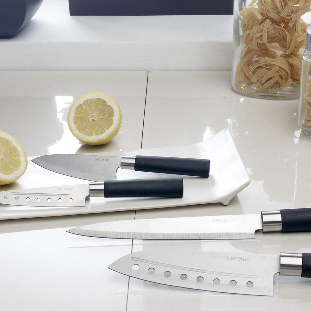 Dfito Set 5 Coltelli Da Cucina Professionali In Acciaio Inox: Chef, Santoku, Pelapatate E Altro!