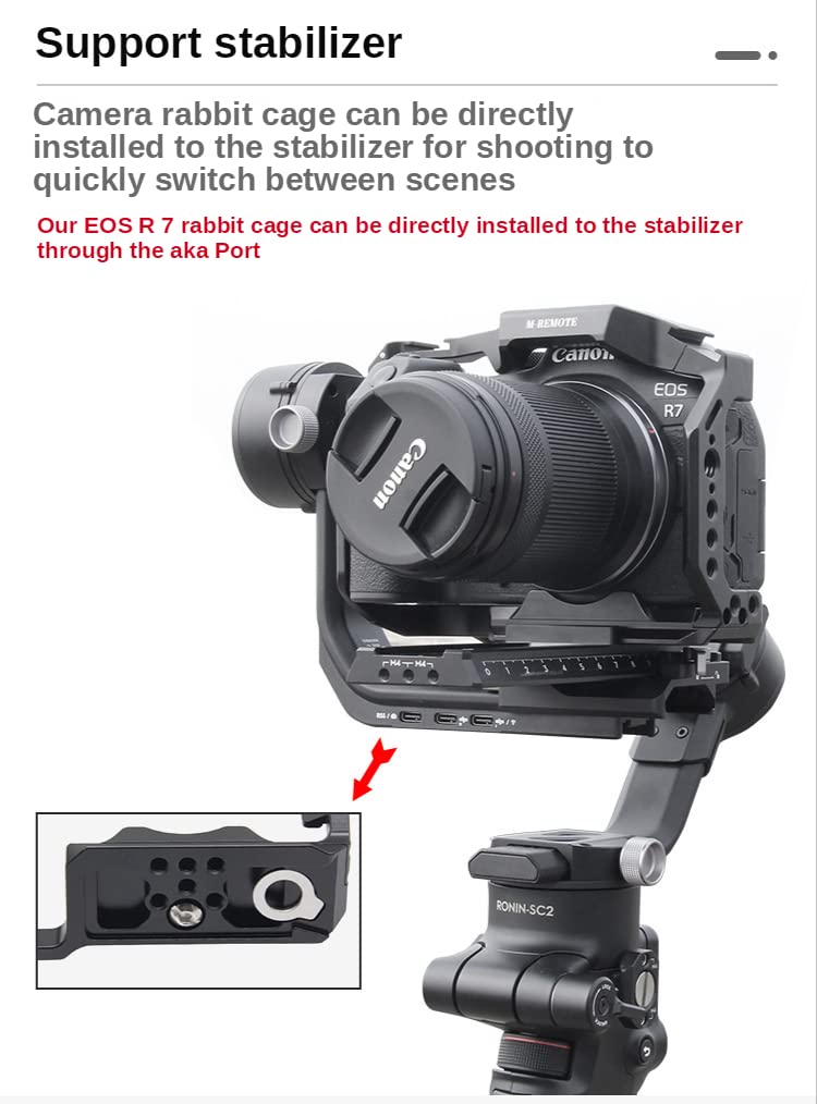 Amazon.co.jp: M-REMOTE アルミニウム合金ビデオEOS R7カメラ