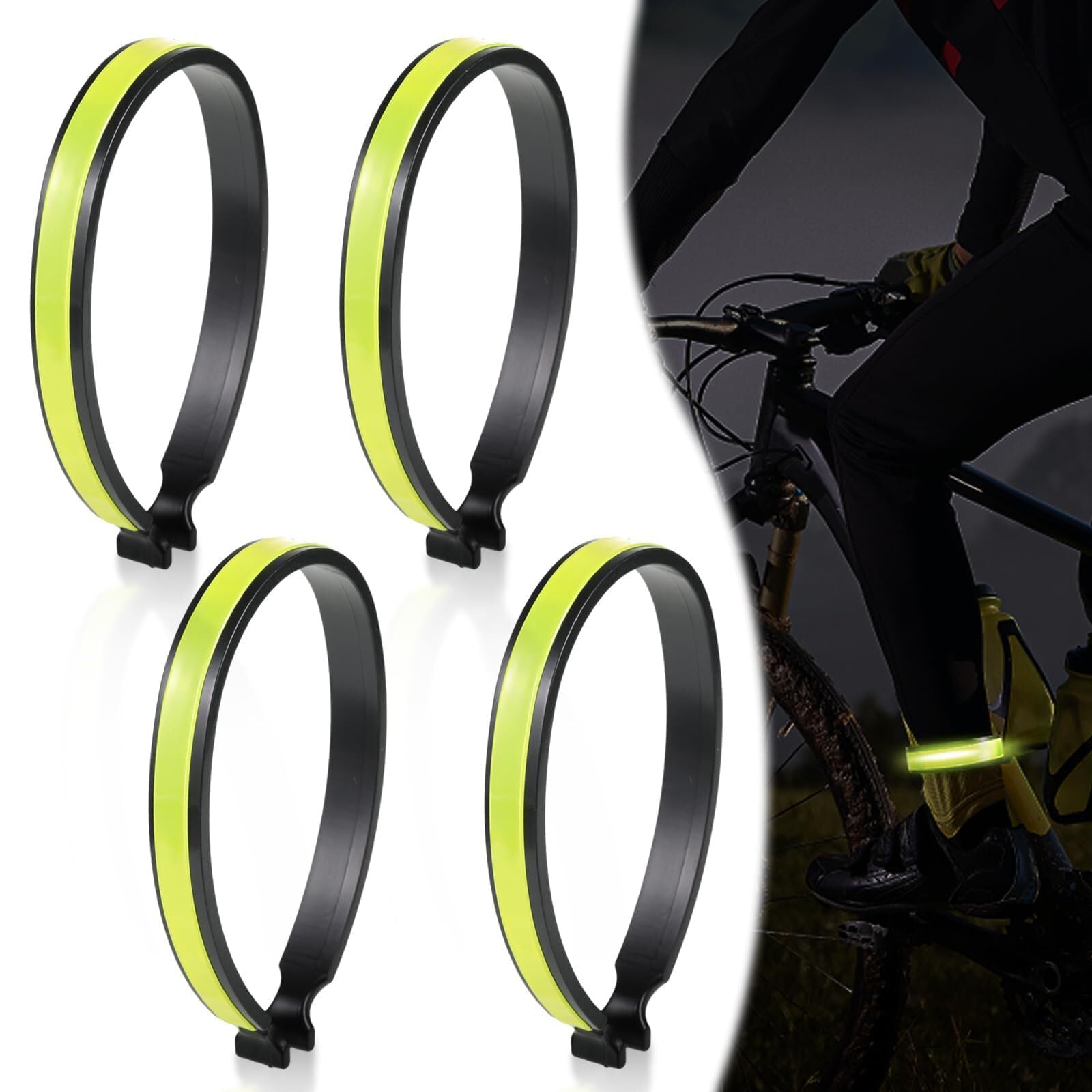 Fahrrad Hosenklammer Reflektierend - 2 Stück Mit Reflektorband Für Sicherheit