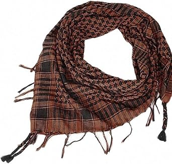 Arab Shemagh Keffiyeh Palestine Shawl Houndstooth Muslim Scarf Tactical Military Head Face Neck Hood Wrap Fringed